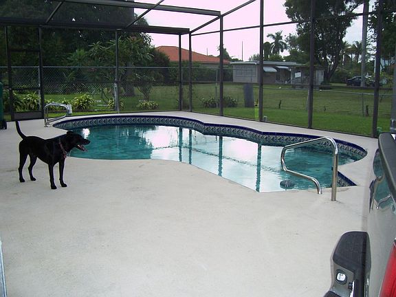 pool patio area