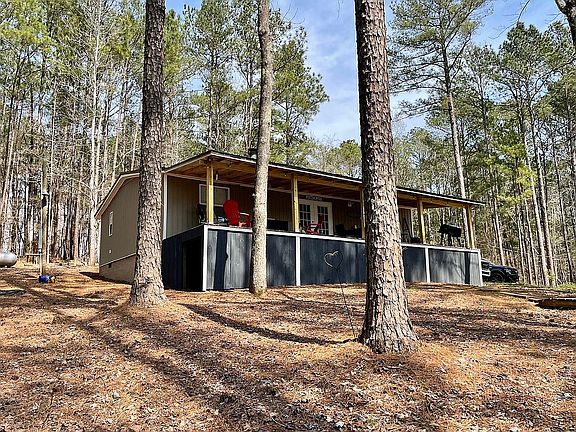 Lake side view of home.