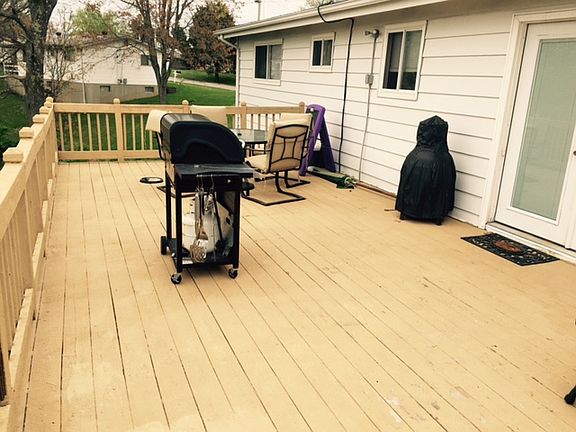 Large back deck