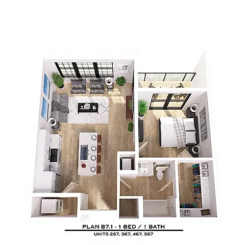 Floor plan B71 1X1