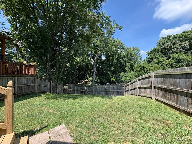 Fenced-in backyard