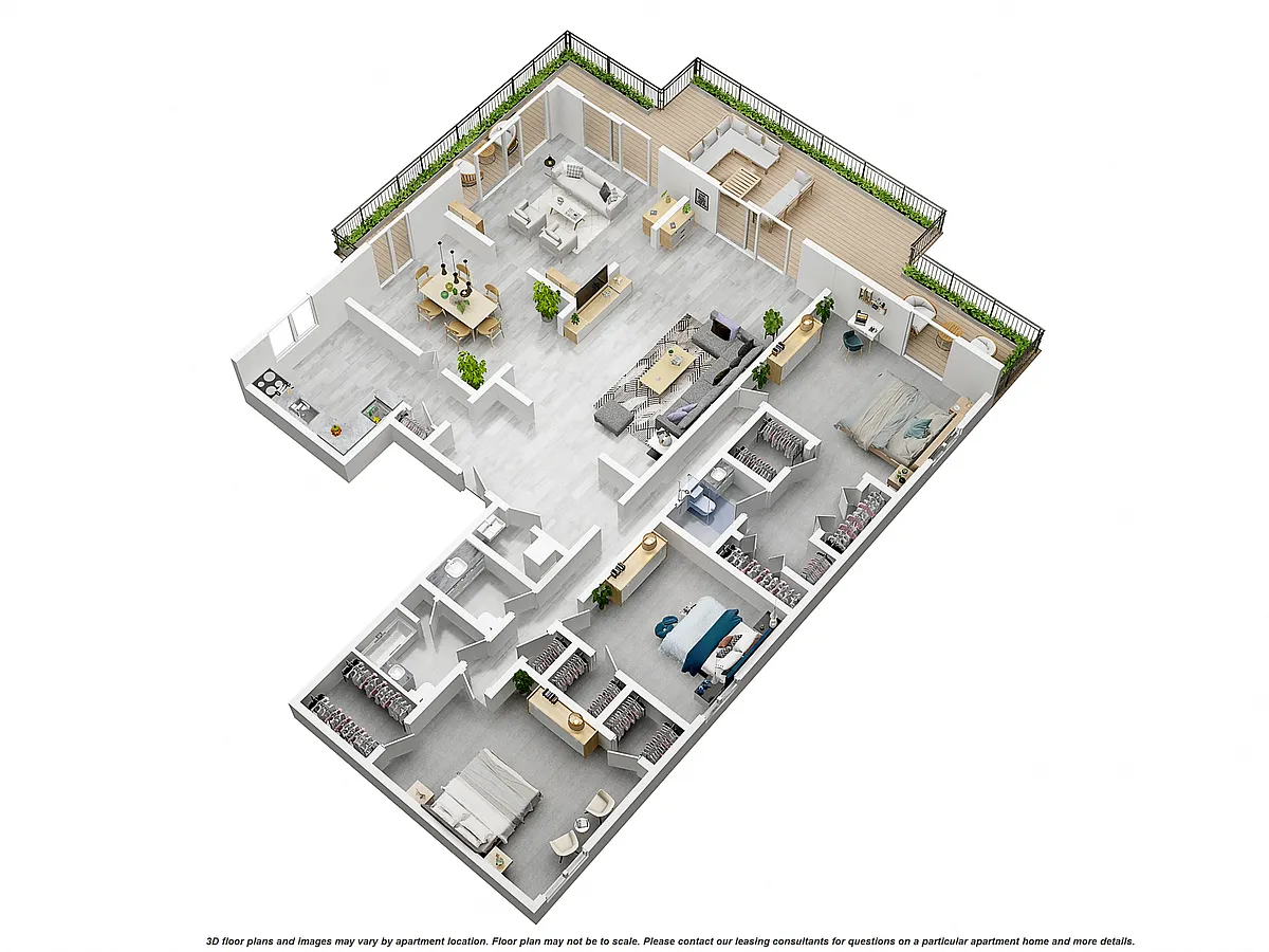Floor plan 3 BED 2.5 BATH - PENTHOUSE