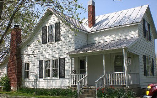 Swing facing the shaded south lawn