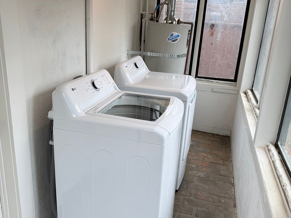 A brand new LG washer and dryer is included for your use.