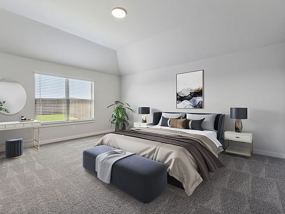 Primary suite in the Amber home plan by Trophy Signature Homes - REPRESENTATIVE PHOTO