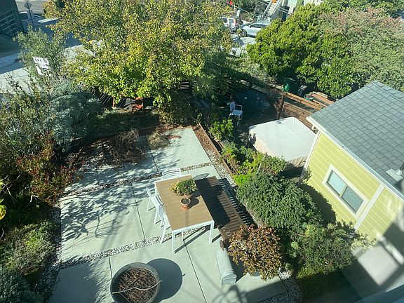 Birds Eye view of the Gated Entrance and shared yard
