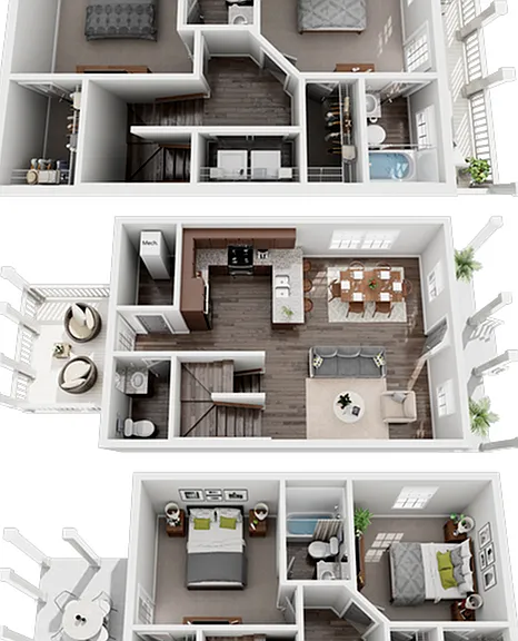 The-Collective-at-Kennesaw-Cedar-TH-Floor-Plan