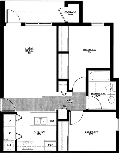 Floor plan 2 X 2