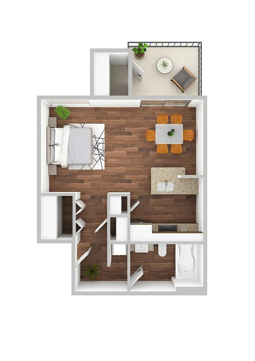 Floor plan Studio Remodeled