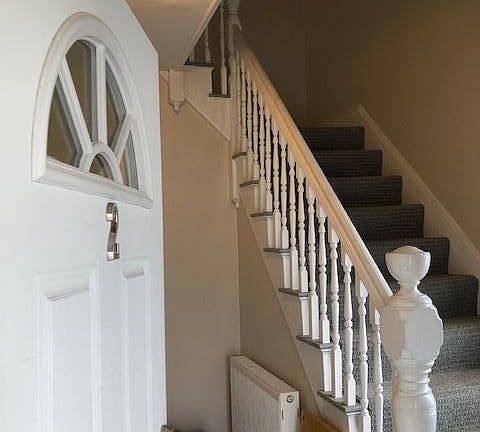 Large mudroom and private entry.