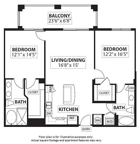 Floor plan B4 2 Bed 2 Bath