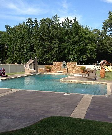L SHAPED SALT WATER POOL