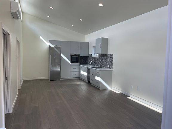 living area and kitchen