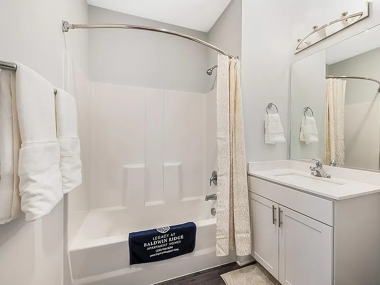 Huge Bathroom in the one bedroom apartment at Legacy at Baldwin Ridge Apartments