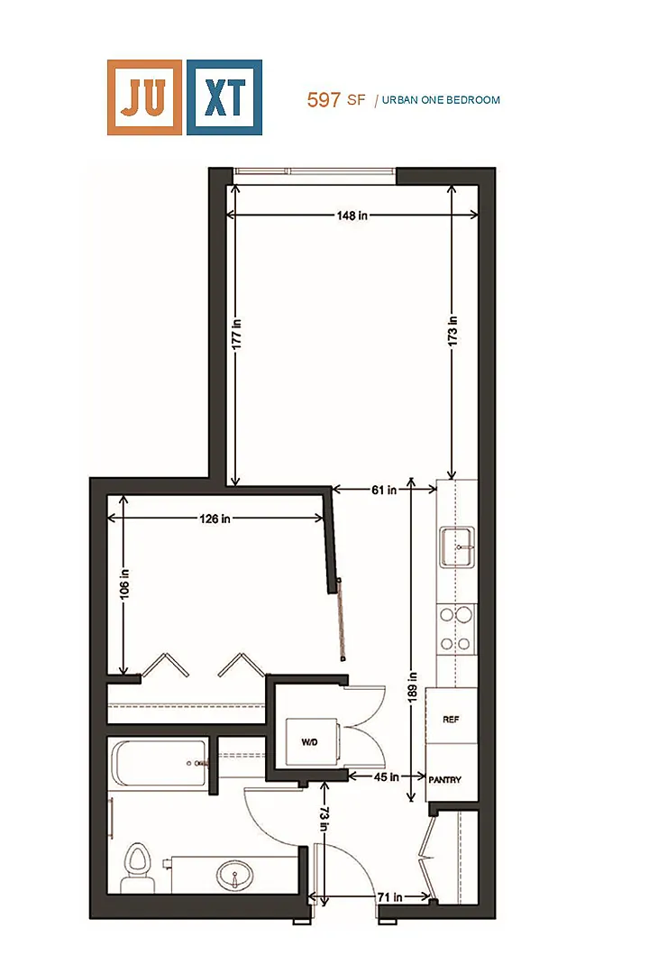 Floor plan Urban 1x1