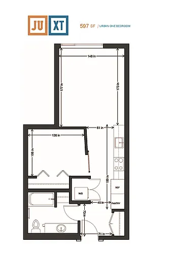 Floor plan Urban 1x1