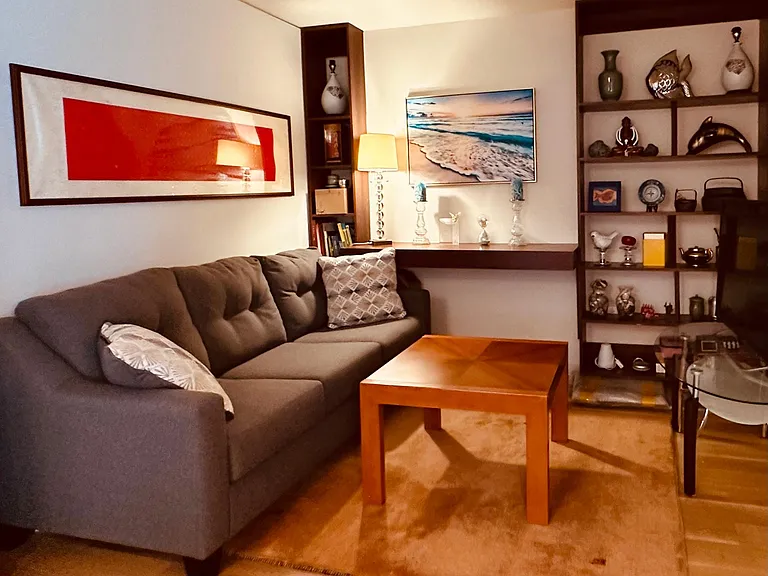 Den with a new queen-size pull-out bed