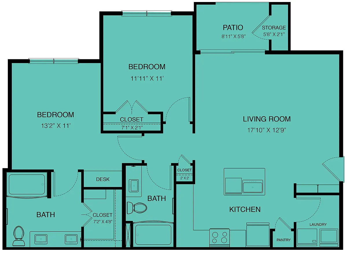 Floor plan B2-Caballo 80%