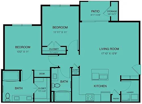 Floor plan B2-Caballo 80%
