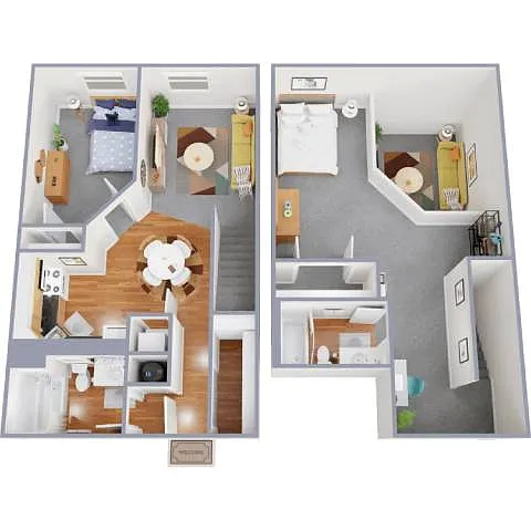 Floor plan 2 Bed Traditional