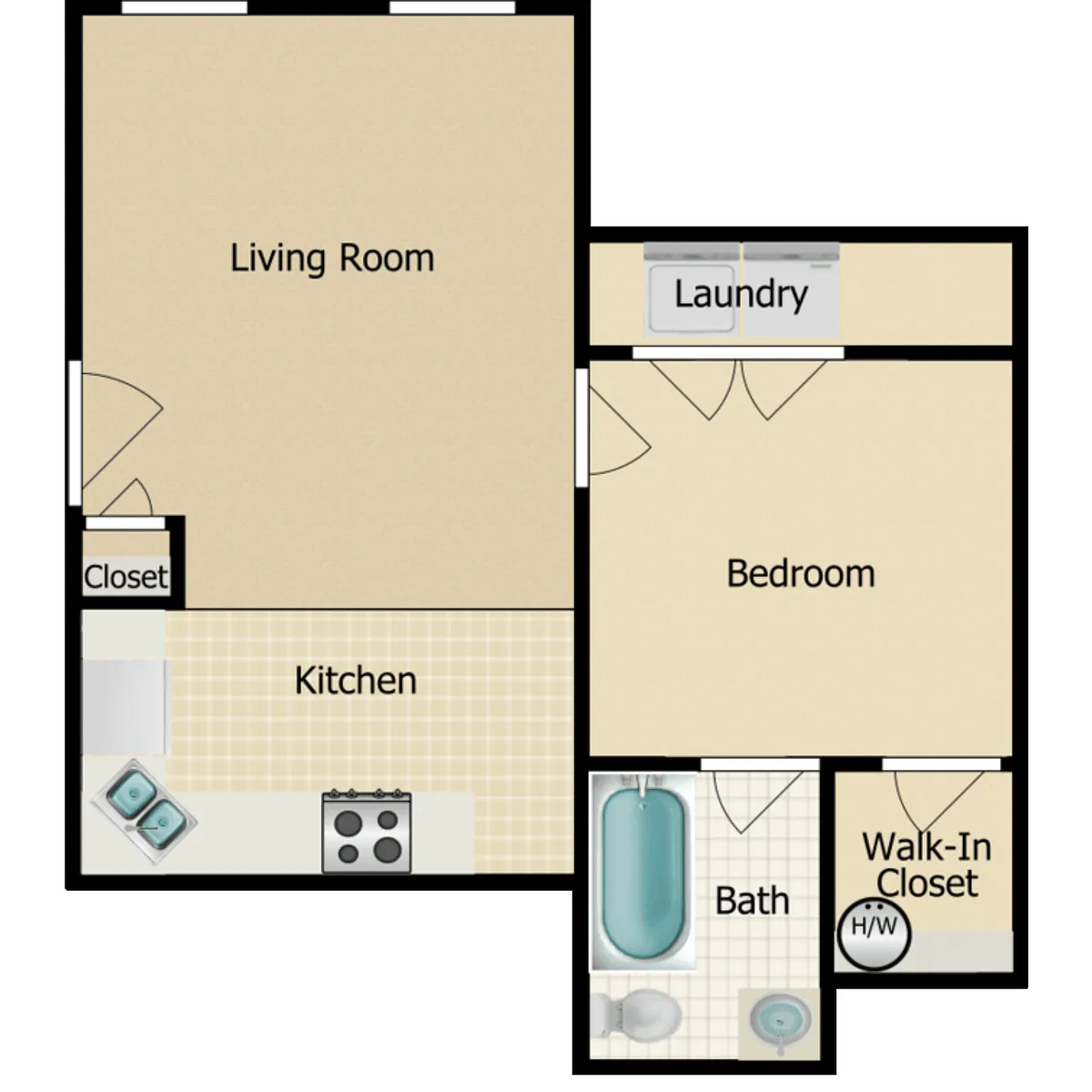 Floor plan 1BEDROOM