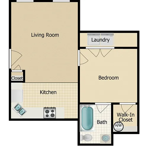 Floor plan 1BEDROOM