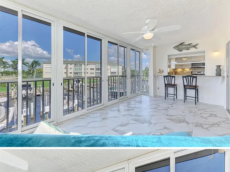 Lanai door panels can be removed to create the room as a screened balcony, or can keep doors in place and keep it under A/C.