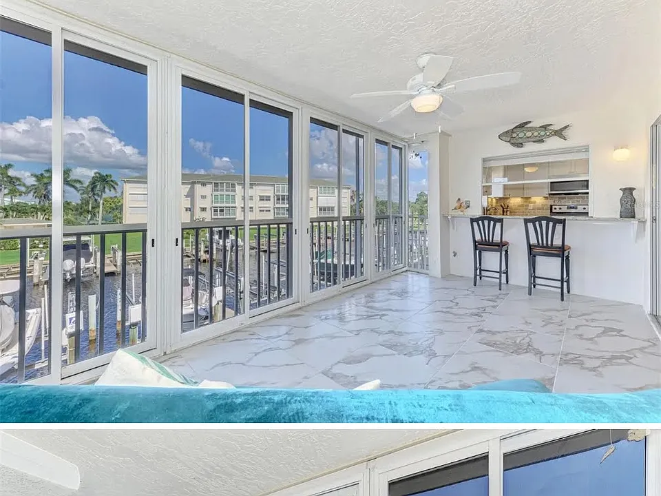 Lanai door panels can be removed to create the room as a screened balcony, or can keep doors in place and keep it under A/C.