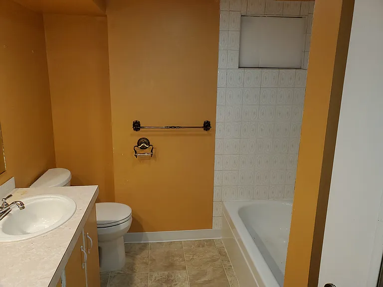 Full bathroom in the basement.