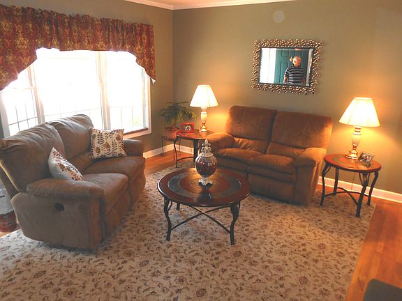 Nice living room with bay window