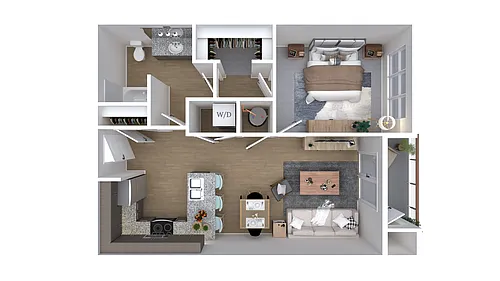 Floor plan 1X1-742