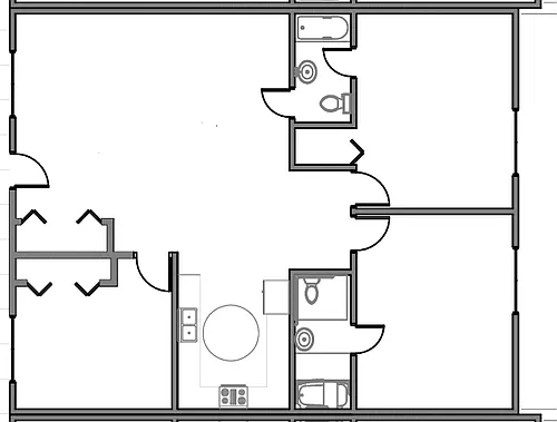 Floor plan 3674 - Persian Empire I Classic 3 bd 2 ba