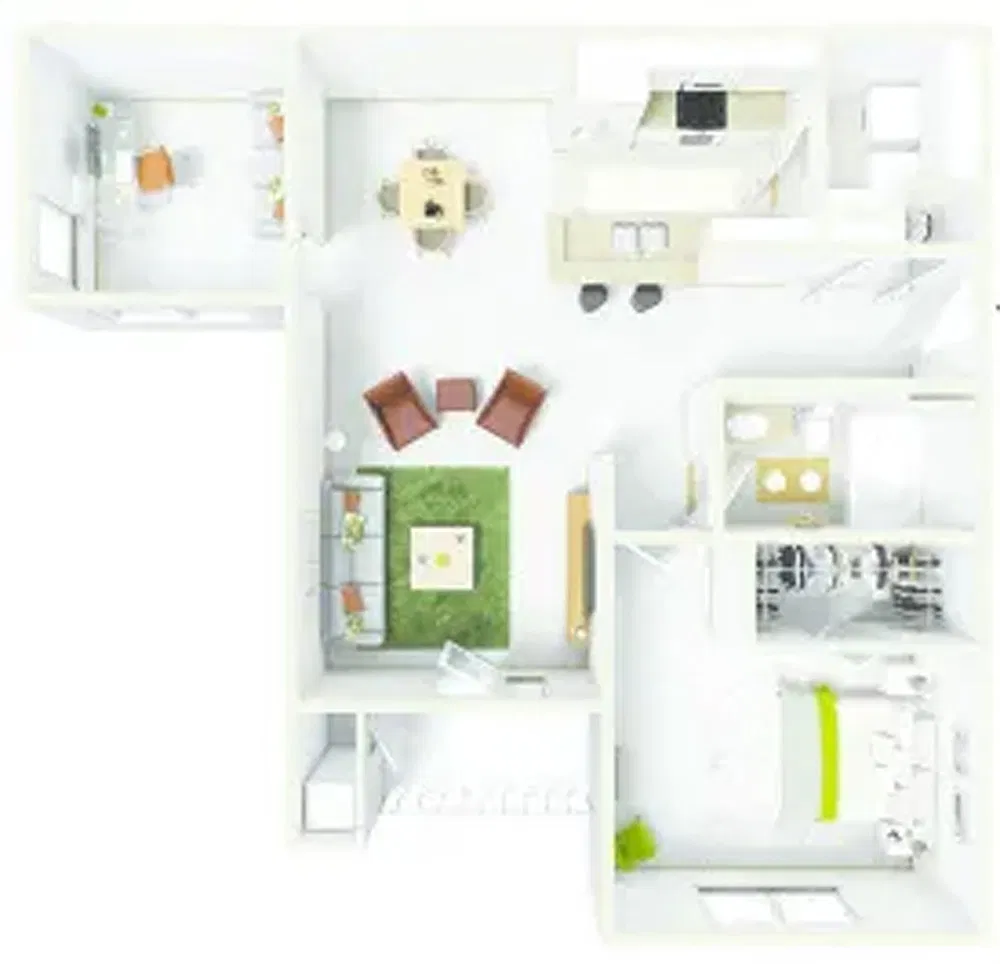 Floor plan A1 with Den