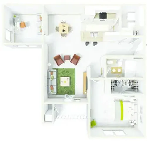Floor plan A1 with Den