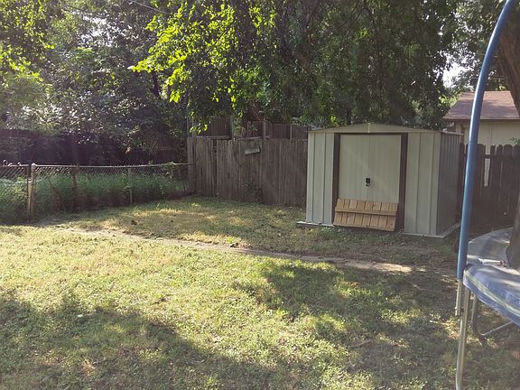 backyard with new shed