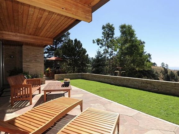 Outdoor patio with views