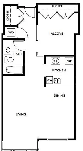 Floor plan Open 1 East Facing Mtn View P10