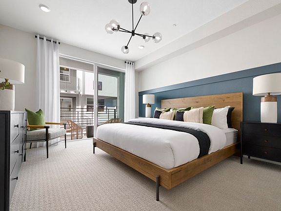 Spacious owner s suite with balcony access