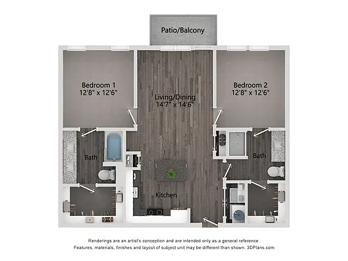 Floor plan B1A