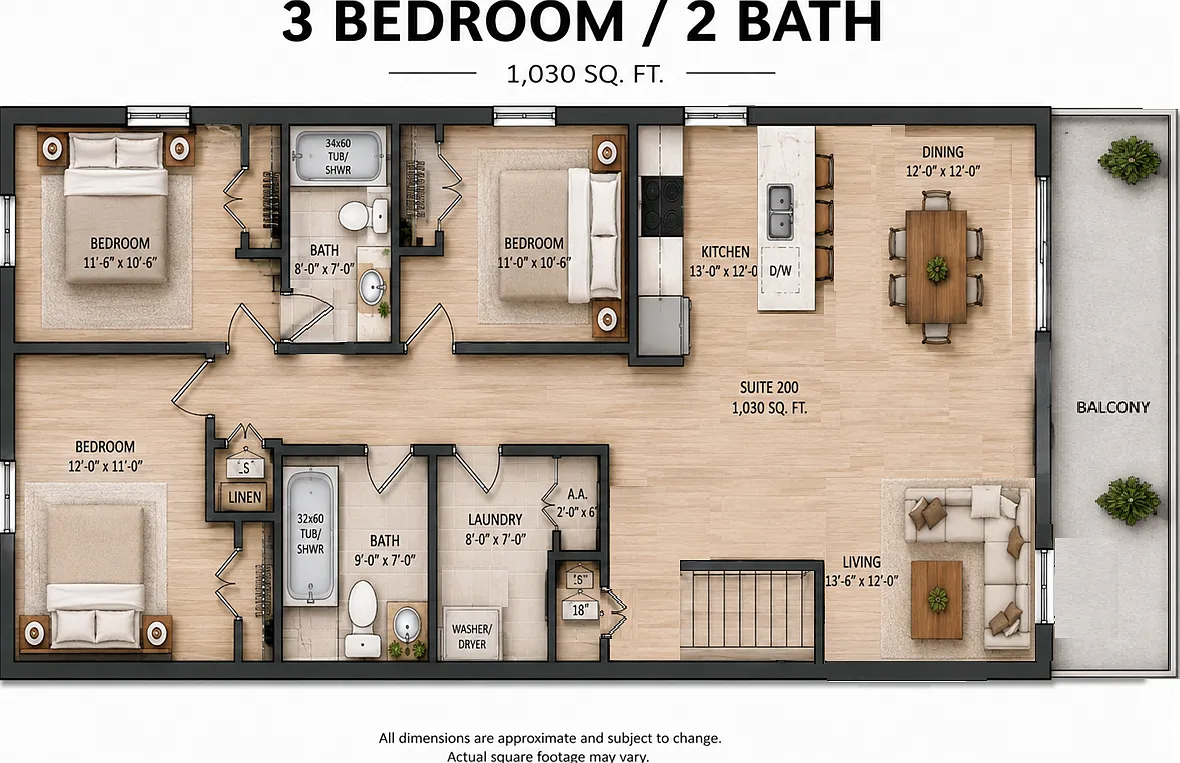 3 bed, 1030 sqft, $2,350 — Photo 2
