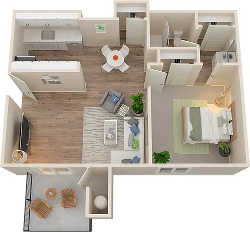 Floor plan 1 Bed 1 Bath