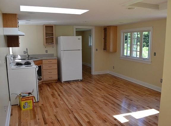 Kitchen view from living room area