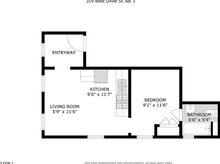 1 bed, 650 sqft, $790 — Photo 2