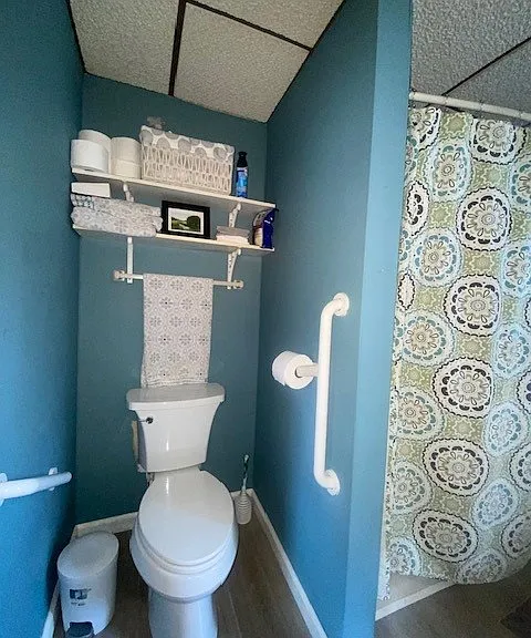 bathroom with washer and dryer in it
