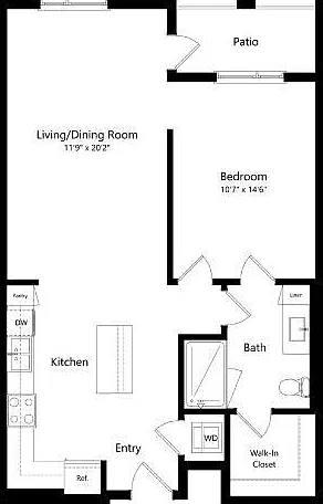 1-B.2 1 bed 1 bath 832 1-B.2 1 bed 1 bath 832
