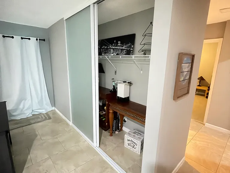 Extra storage space/hall closet