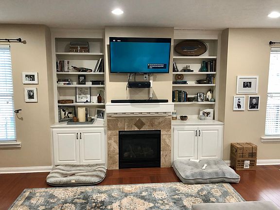 Living Room Fireplace, Entertainment Center, and Built Ins