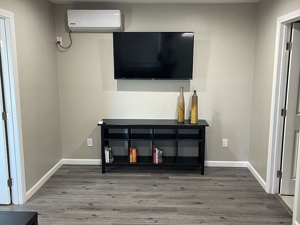 Living room with 50" smart TV