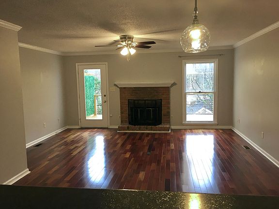 Living area with hardwood floors