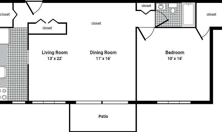 1 Bedroom | 1 Bathroom 1 Bedroom | 1 Bathroom